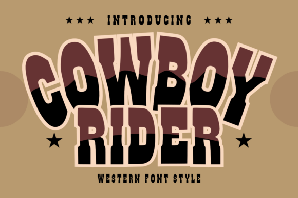 Cowboy Rider: A Display Font for Bold Western Designs
