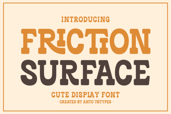 Friction Surface: A Bold Retro Font for Modern Creators