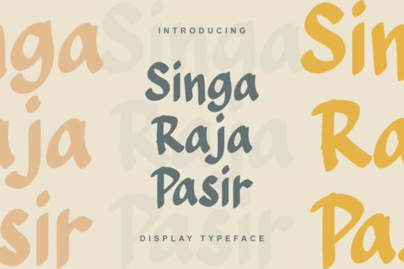 Singa Raja Pasir: Desert-Inspired Display Font for Bold Branding