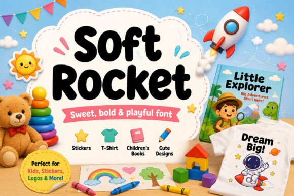 Soft Rocket: A Friendly Display Font for Youthful Design